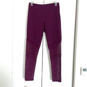 VICTORIA'S SECRET Burgundy Wine Legging With Mesh Size M